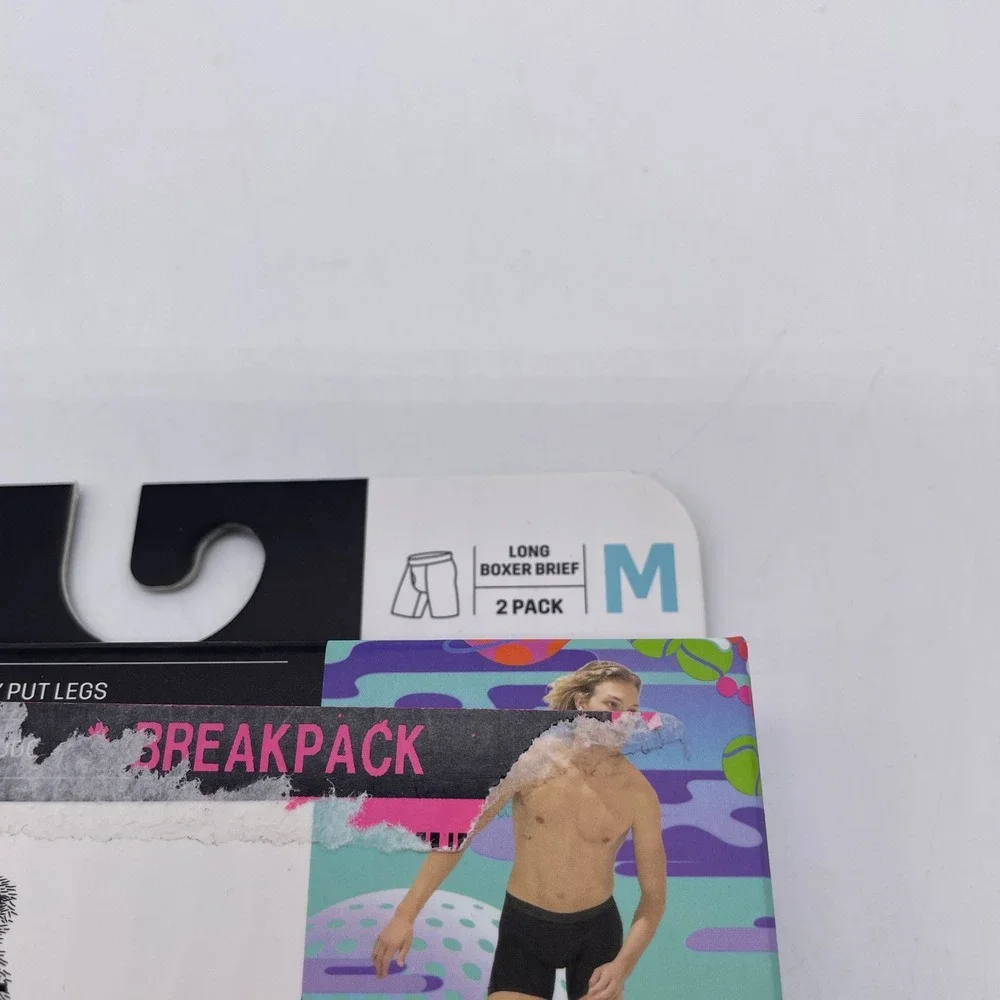Pair of Thieves Men's Black Breathable SuperCool Long Boxer Brief 2 Pack Size M